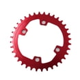 thumbnail image 2 of Wosthever Juego de bielas y platos y bielas de ligero placa de de rueda de cadena ancha con 4 piezas pernos de piñón piezas de bicicleta M7000 Ciclismo Rojo 36T, 2 of 6