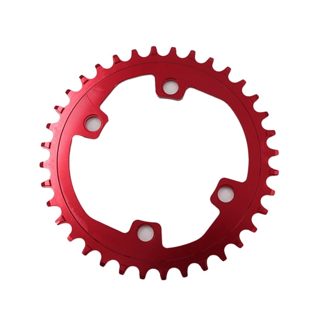 Advancent ovalado 96MM 30T/32T/34T/36T/38T platos y bielas de estable con 4 piezas de pernos de piñón para M8000 Ciclismo Rojo 36T