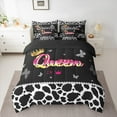 thumbnail image 2 of Castle Fairy Boys Girls Leopard Print Twin Bedding Sets 7-Piece,Queen Crown Butterflies Bedding Comforter Set Microfiber,Dreamy Princess Breathable Sheet Sets,Microfiber Bedroom Decor,Reversible, 2 of 8