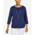 thumbnail image 4 of Alfred Dunner Womens Plus-Size  Embroidered Sweater With Detachable Necklace, 4 of 6