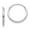 Colorname Hoopear: White / 12x12mm, variant on 14k Yellow Gold Endless Hoop Earrings - .4 Grams - Measures 17x17mm
