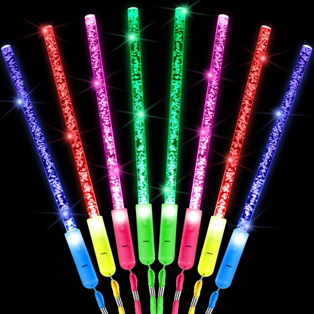Burbuja acrílica LED con iluminación Glow Stick Wand Hungdao (12 unidades)