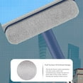 thumbnail image 4 of 3-in-1 Window Cleaning Tool, Window Screen Cleaner Brush, Stainless Steel Rod, Silicone Scraper Metal Edge, for Glass Surfaces and Mesh Screens, Single Pack, by FAJHHA, 4 of 8