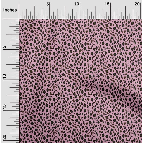 oneOone Organic Cotton Voile Fabric Leopard Animal Skin Print Fabric by The Yard 42 Inch Wide