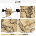 thumbnail image 5 of Beige Map Tier Curtains, Retro Farmhouse Abstract Illustration Art Light Filtering Kitchen Curtains, 2Pcs Rod Pocket Half Window Treatments Panels for Sink Cafe Cabinet Basement 27.5x45 Inches, 5 of 9