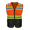Orange, variant on Safety Vest with 9 Pockets & Zipper Reflective High Visibility Vest Class 20 Outdoor Workwear Meets ANSI/ISEA