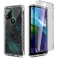 thumbnail image 4 of Nagebee Case for Motorola Moto G Stylus 5G with Built-in Screen Protector, Full-Body Protective Rugged Bumper Cover, Shockproof Durable Case (Glitter Clear), 4 of 5