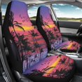 thumbnail image 3 of POLERO Tropical Sunset Palm Print Car Seat Covers Polyester Waterproof Easy to Install Car Seat Protectors for Automobile, 3 of 12