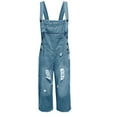 thumbnail image 5 of Baqcunre Women's Jumpsuit, Womens Casual Classic Blue Daily Vintage Denim Long Pants Overalls Jumpsuit Blue XL, 5 of 6