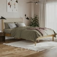 thumbnail image 2 of DG Casa Reign Queen Size Boucle Headboard Solid Wood Natural Mid Century Modern Bed, 2 of 10