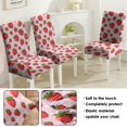 thumbnail image 5 of Strawberry Print Dining Chair Covers 4 Pack Fresh Red Berry Design Washable Polyester Stretch Slipcovers Removable Seat Protector for Fruity Home Look, 5 of 7