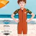 thumbnail image 4 of Soidarity Trajes de neopreno para niños de 2,5 MM, traje de buceo grueso, traje de baño, deportes transpirables, pieles de buceo para buceo, esnórquel, Deportes acuáticos naranja S Soidarity OD003671-06, 4 of 6