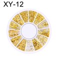 thumbnail image 1 of 3D Metallic Metal Rivet Heart Moon Star Nail Tips Decorations Manicure Tools, 1 of 9