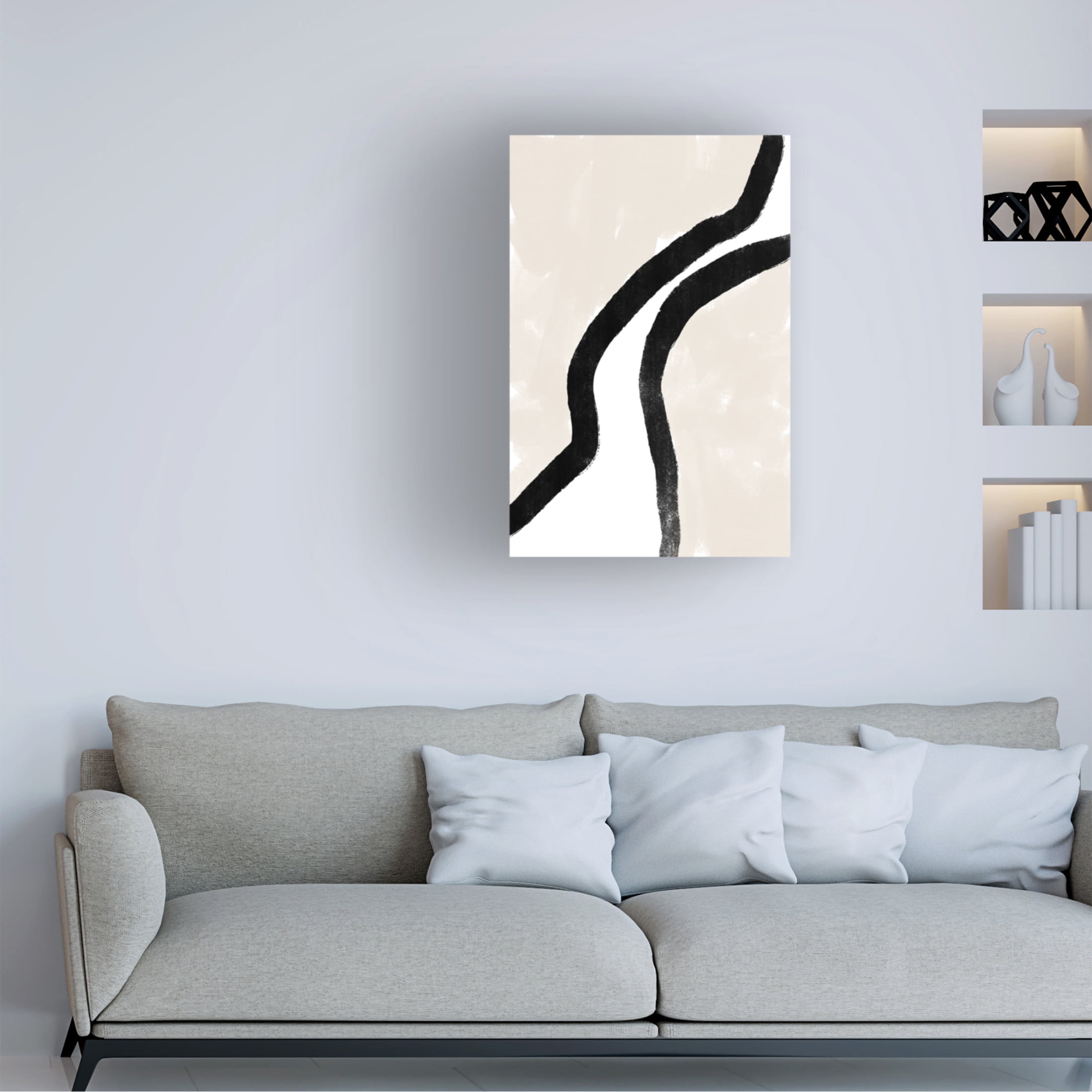 Trademark Fine Art uplusmestudio Abstracto Bordered Canvas Wall Art