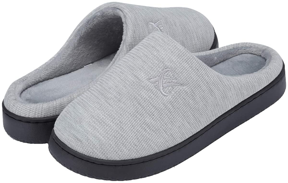landeer Memory Foam Slippers for Women's and Men's Casual House Shoes