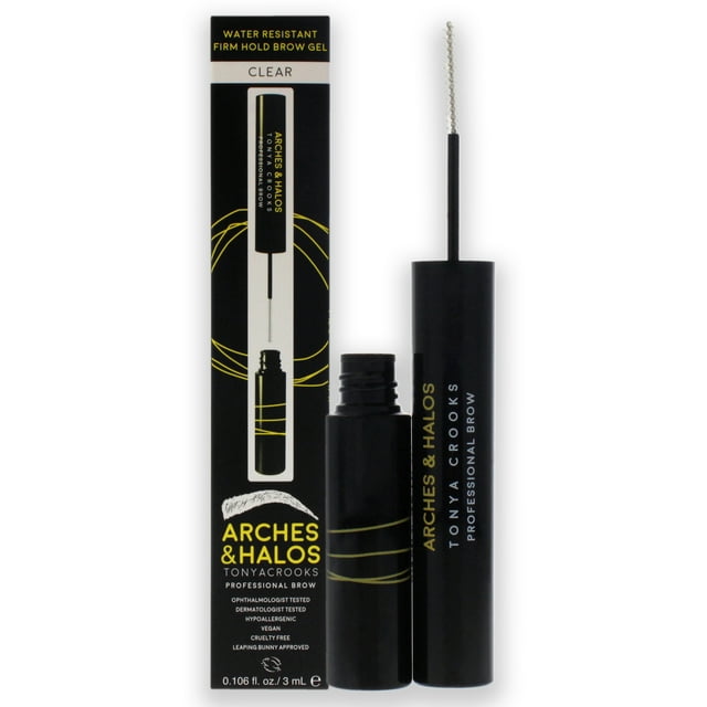 Gel para cejas de fijación firme Arches and Halos Gel resistente al agua Transparente 0.106 oz