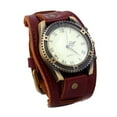thumbnail image 6 of Hevirgo Vintage Roman Numerals Gear Faux Leather Band Men Wrist Bracelet Quartz Watch, 6 of 7