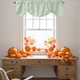 thumbnail image 4 of Sage Green Thin Lines Tie Up Valance Curtains for Windows, Kitchen Curtains Window Treatments, Modern Striped Minimalist Short Window Shades Valances for Bedroom Bathroom Cafe 42"x12", 4 of 8