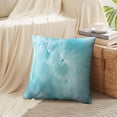 thumbnail image 4 of LALILO Throw Pillow Covers Dandelion Shallow Field Dandelion Soft Turquoise Flower Blue Light Wildflower Seed Set of 2 Square 18 x 18 Inch Pillowcase, 4 of 5