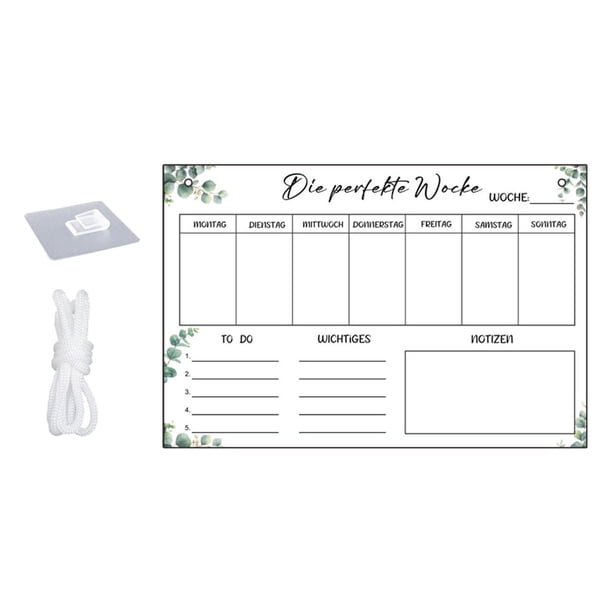 Tablero de Borrado , Tablero de Planificación Semanal, Panel de Mensajes, Tablero Planificador, Pegatina de Calendario para Refrigerador, Escri estilo A