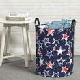 thumbnail image 6 of Sikiie USA Stars Print Round Dirty Clothes Basket, Waterproof Standing Foldable Storage Basket, for Laundry Room, Bedroom, Bathroom Storage-Small, 6 of 6