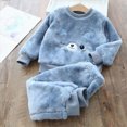 thumbnail image 2 of NOLDARES Toddler Baby Boy Fall Winter Outfit Cartoon Graphic Print Long Sleeve Sweatshirts Stretch Jogger Pants Newborn Clothes Set(Light Blue,12-18 M), 2 of 4