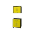 thumbnail image 1 of Manhattan Comfort Eiffel Ensemble de Garage de Rangement 2 Pcs en Noir Mat et Jaune, 1 of 3