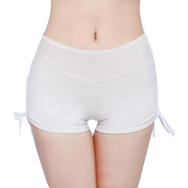 Bas de Bikini Uni pour Femmes, Short de Bain Plissé sur le Côté