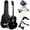 Black, variant on RockJam Blue Acoustic Guitar Kit with Guitar Tuner, Guitar Bag & Guitar Stand