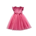 thumbnail image 3 of NAISIBABY Girls Tutu Dresses, Fluffy Ruffle Cute Bow Fashion Summer Casual Tulle Party Sundress Hot Pink 8T, 3 of 5