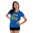 thumbnail image 3 of Finish Strong Bible Scripture Quote Womens Slim Fit Graphic Tee Brisco Brands S, 3 of 5