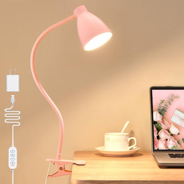 Lámpara de escritorio BOHON Cute Clamp 10W 38 LED Clip Light Pink