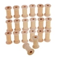 thumbnail image 1 of yuksok 100 Pieces Wholesale Wooden Empty Thread Spools Reels Bobbins for Sewing Ribbons, 1 of 9