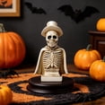 thumbnail image 5 of Tuvgenk Night Lights LED Lamp Resin Skeleton Halloween Decor Gifts Autumn White Bedside Touch Lamp for Halloween, Front Porch, Patio, Yard, 5 of 6