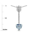 thumbnail image 3 of Star K� 6mm Genuine Sky Blue Topaz Heart Arrow Bar Pendant Necklace, 3 of 9