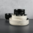 thumbnail image 4 of Thyme & Table Grey Drip 12-Piece Ceramic Dinnerware Set, 4 of 8