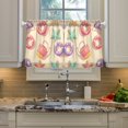 thumbnail image 2 of Yayeee Kitchen Curtains Tier Pair Light Filtering 27"x24" Rod Pocket Short Cafe Window Panel, Beach Toys Pattern, 2 of 7