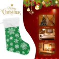thumbnail image 4 of Coolnut Christmas Stockings Christmas Snowflakes Green , 1 Pack 17.7" Xmas Fireplace Santa Socks Christmas Tree Hanging Stockings Decoration for Christmas Holiday Xmas Gift, 4 of 4