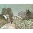 thumbnail image 2 of Monet, Claude 32x25 Black Ornate Wood Framed with Double Matting Museum Art Print Titled - Snow at Argenteuil 1875, 2 of 4