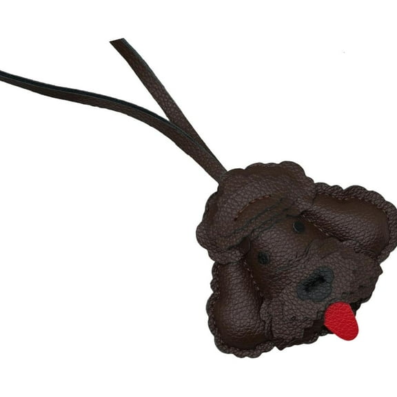 Lerpwige Charming Poodle Keyring PU Material Pet Lover Accessory Cute Bag Ornament