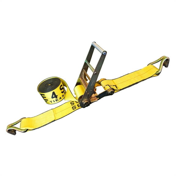1 Pack 3" x 30' Heavy Duty Ratchet Strap w/J Hook Flatbed Truck Trailer Tie Down