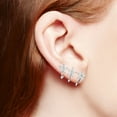 thumbnail image 1 of CRILSTYLEO 1Par Aretes De En Plateado Con De Garras Resistentes A Corrosión Para Mujer, 1 of 8