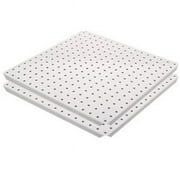 Alligator Board  White Powder Coated Metal Pegboard Panels with Flange - Pack of 2