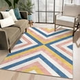 thumbnail image 7 of Yesurprise 9x12ft 1150Gsm Polyester Area Rugs - 350Gsm Pearl Velvet, Washed Back Folding Printed Carpet, Modern Gradual Style, Pink, 7 of 7