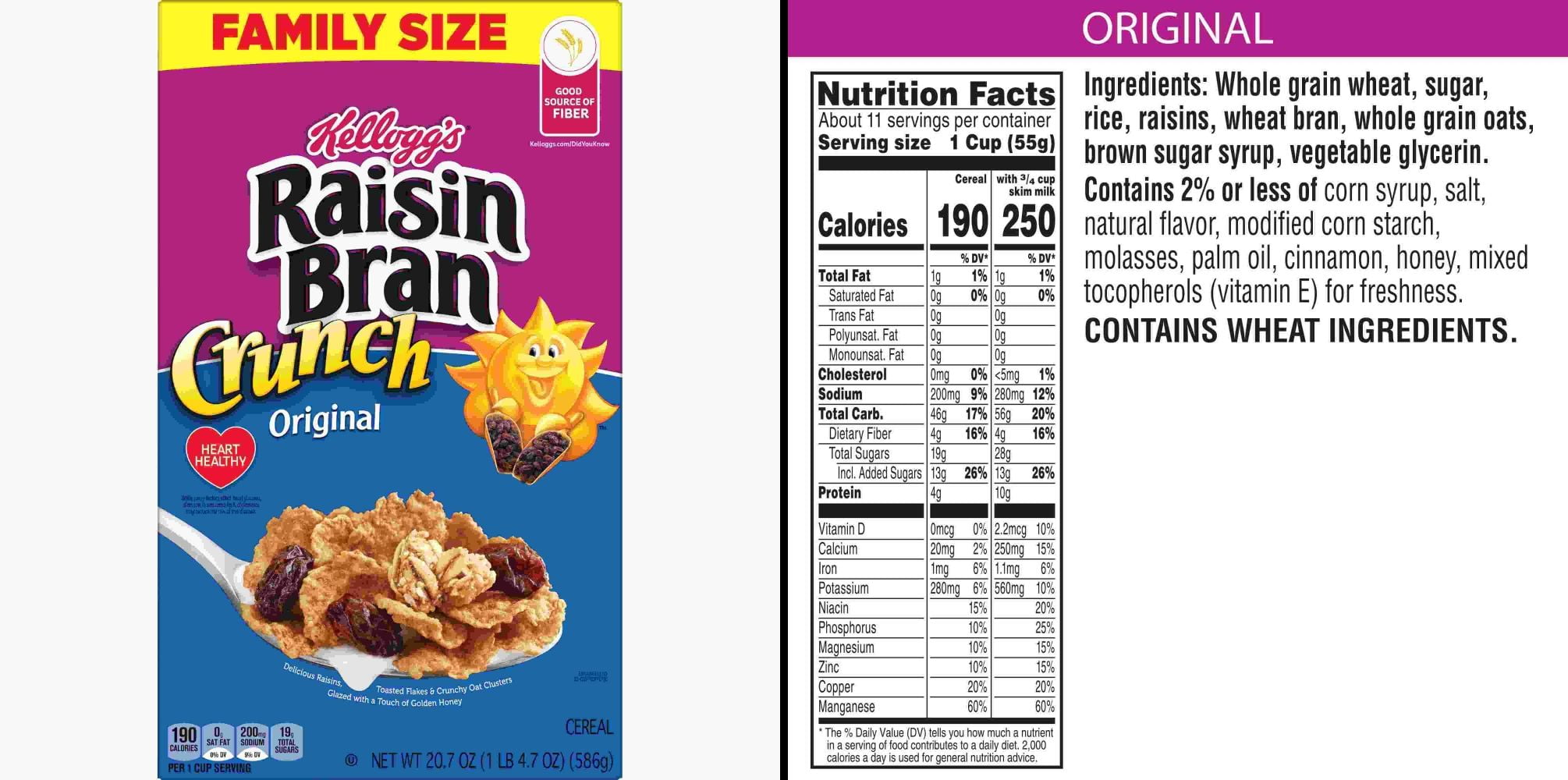 Kellogg's Raisin Bran Breakfast Cereal 20.7 oz & Kellogg's Frosted Flakes 30.6 oz