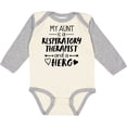 thumbnail image 3 of Inktastic My Aunt is a Respiratory Therapist and a Hero Boys or Girls Long Sleeve Baby Bodysuit, 3 of 5