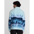 thumbnail image 3 of No Boundaries Mock Neck Quarter Zip Fleece Graphic Print Pullover, Men’s XS-4XLT, 3 of 5