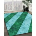 thumbnail image 2 of Ahgly Company Indoor Rectangle Patterned Bright Turquoise Blue Area Rugs, 8' x 12', 2 of 6