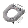 thumbnail image 2 of SHENGXINY Toilet Seat Cover Pads Stretchable Washable, Lovely Foam Warm Washable Non-Slip Universal Toilet Pad Gray 16.5x16.5in, 2 of 6