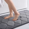 thumbnail image 2 of Alfombra de baño de espuma viscoelástica Homaxy, alfombra suave antideslizante, alfombra absorbente para suelo, felpudo, alfombra de ducha, cocina, dormitorio, decorativaAzul marino51CMx81CM Deng Xun unisex, 2 of 2